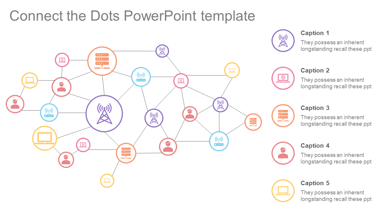 A connect the dots powerpoint template model